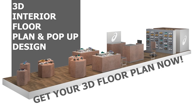 create a realistic 3d interior floor plan