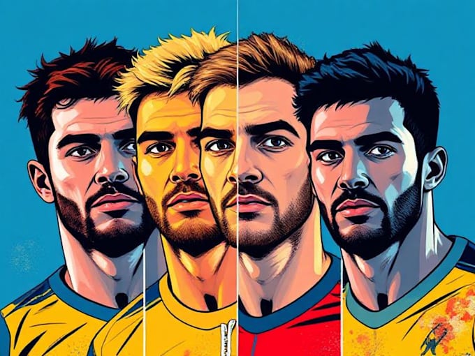 draw wpap pop art sport potrait
