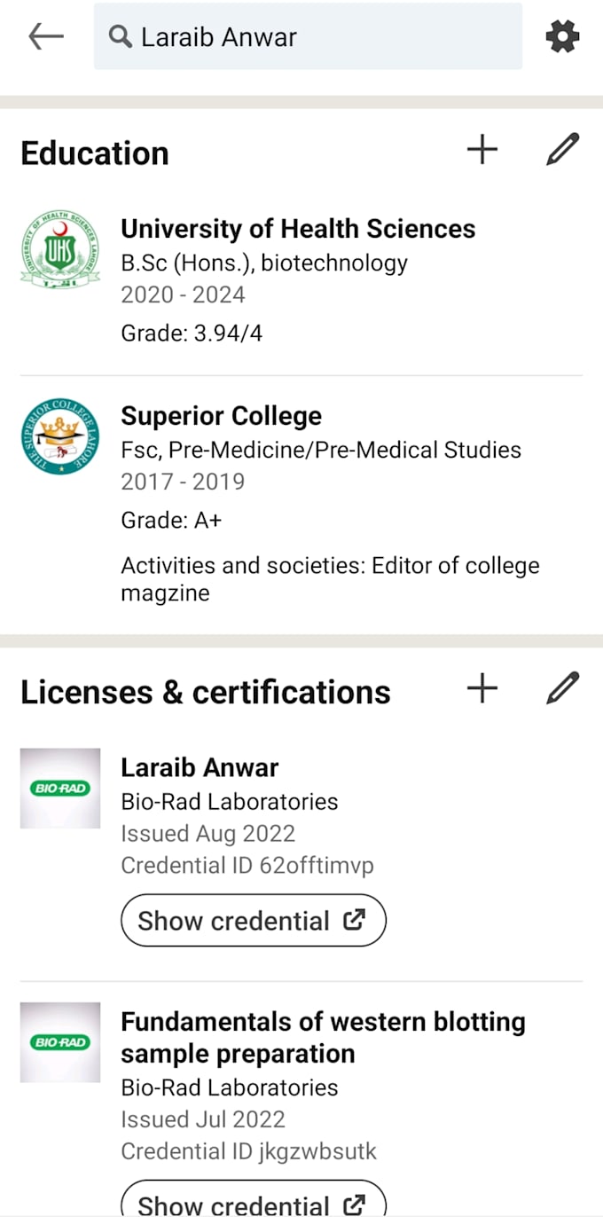 create a professional, ats optimized resume