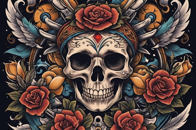 create awesome old school tattoo style design