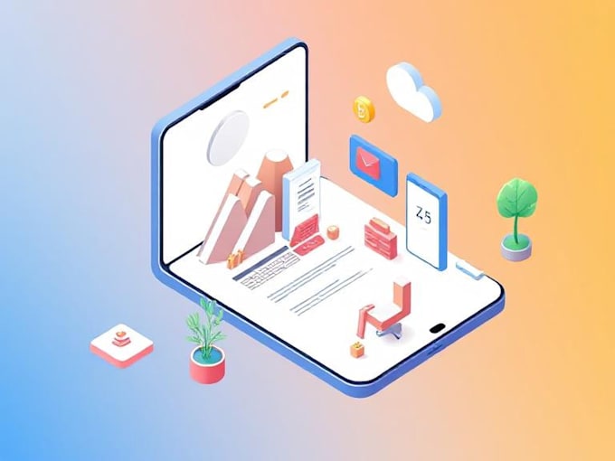 design flat and isometric vector illustrations for websites
