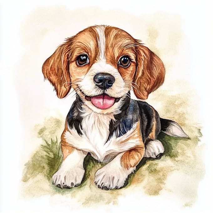 make a  watercolor pet portrait