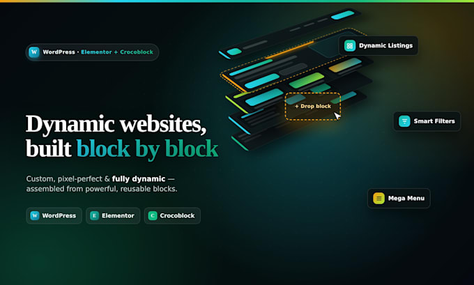 build a wordpress website with elementor and crocoblock