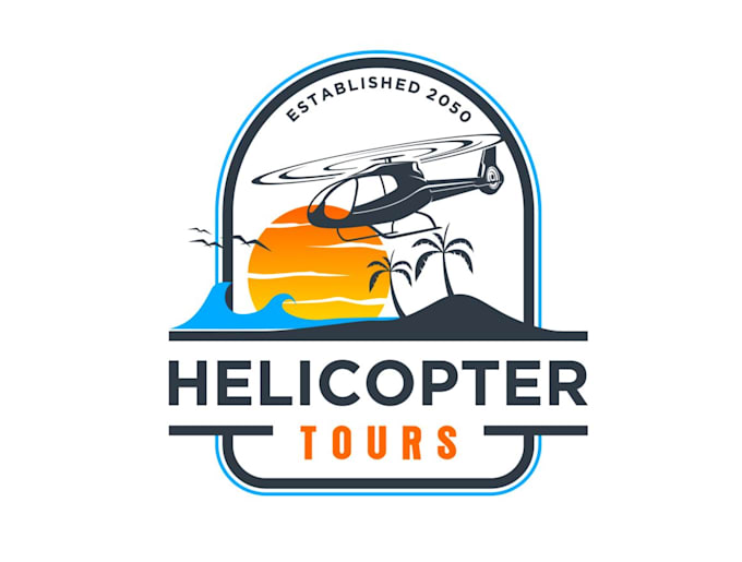 design graceful helicopter logo
