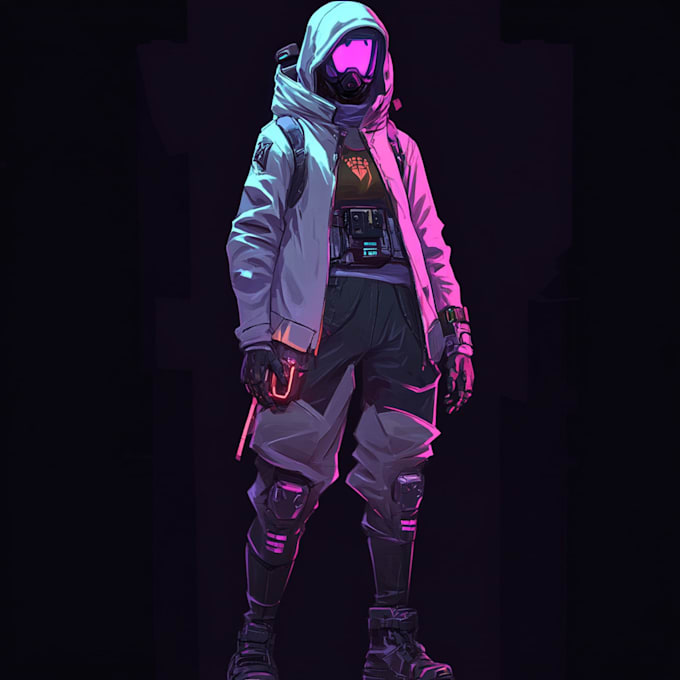 draw fantasy, sci fi, cyberpunk character art for you