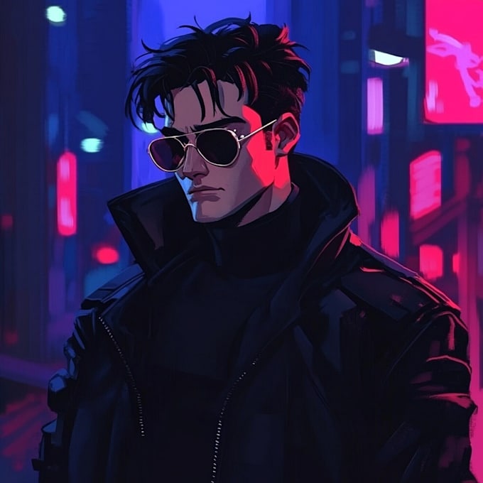 create cyberpunk character art