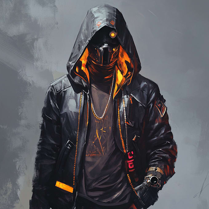 make a cyberpunk character art