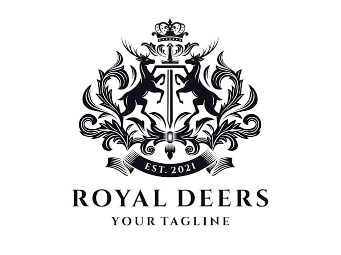 make a creative publisher heraldry logo design