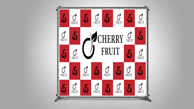 design a step and repeat or backdrop banner