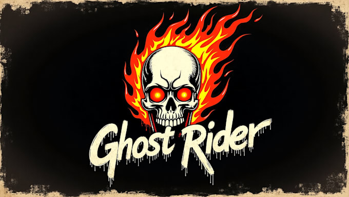 make amazing ghost rider logo within two day