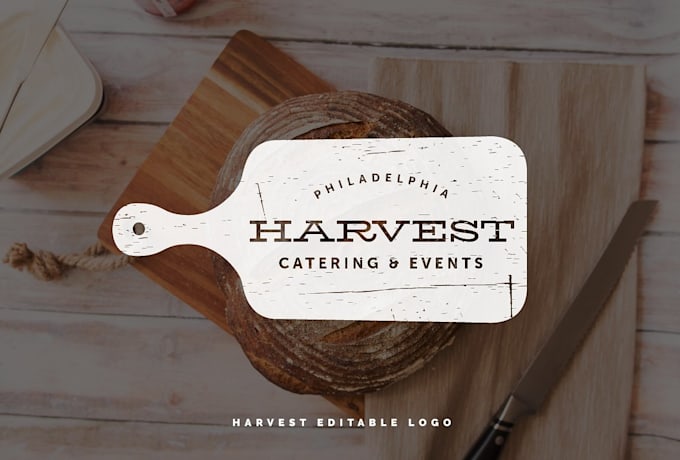 create awesome emblem, badge catering logo and flag design