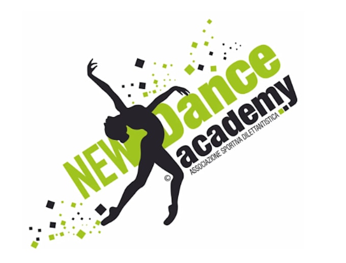 create awesome emblem dance studio logo and flag design