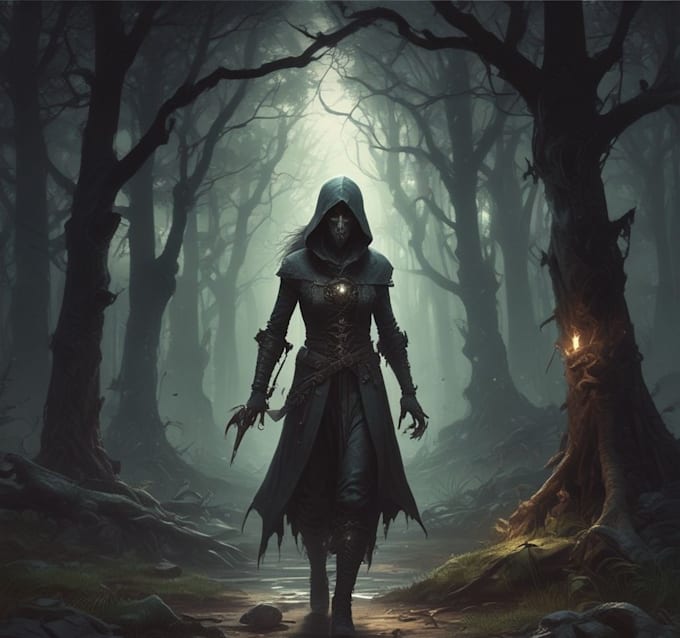 draw fantasy or horror character illustration