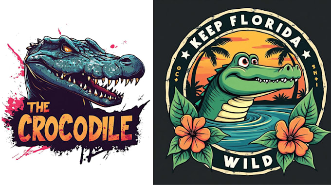 make high resolution t shirt mascot crocodile logo
