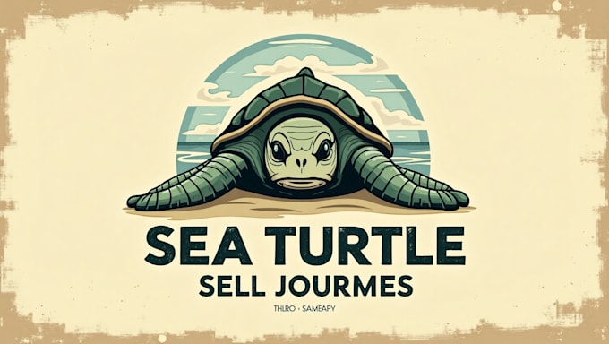 design modern sea turtle logo with unique new concepts