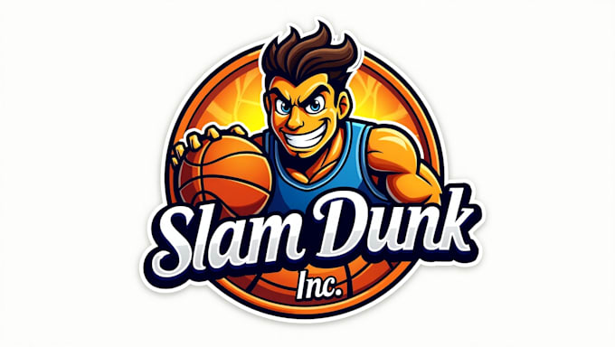 do basketball all star mascot logo design