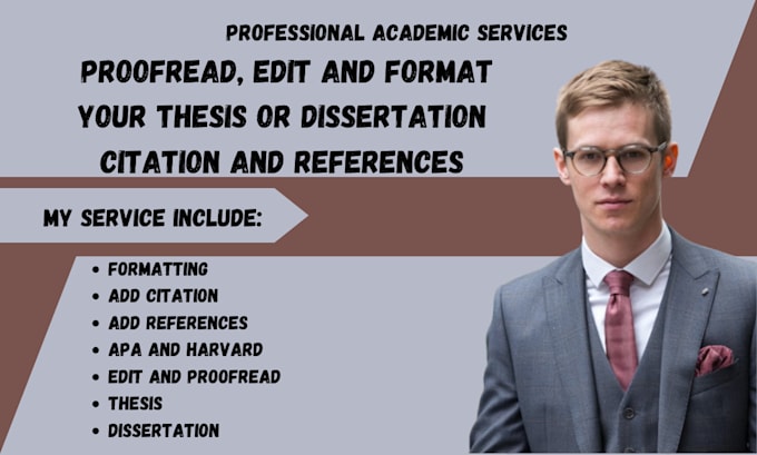 proofread and format your thesis or dissertation citation in apa, harvard style