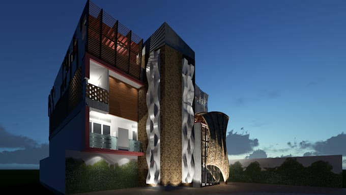 do 3d architectural rendering for office and workspace