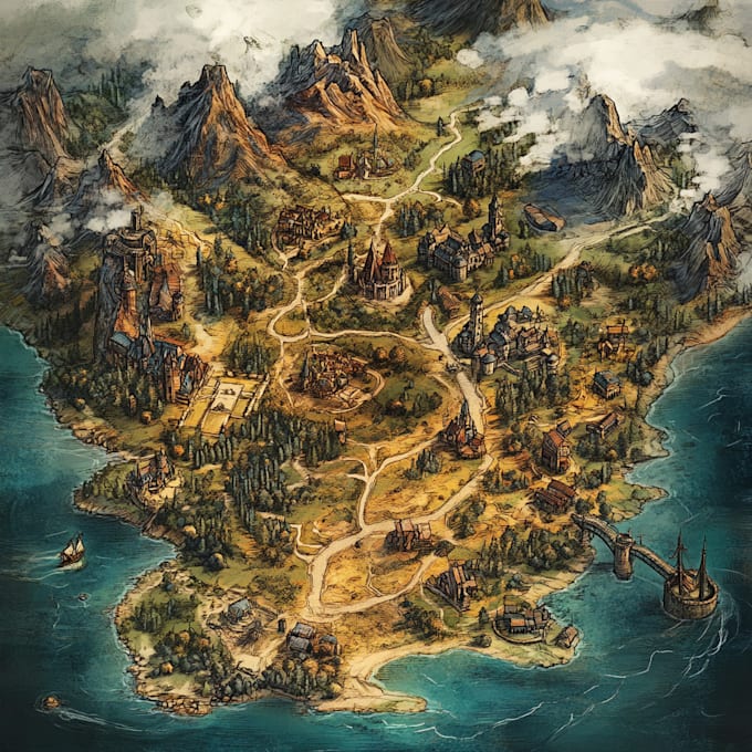 make fantasy, retro and vintage maps for board games