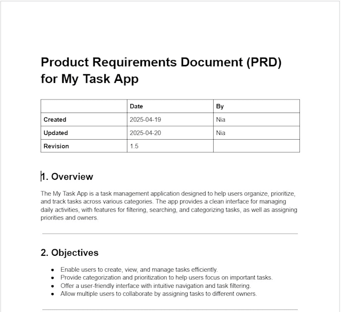 Create a detailed prd including high fidelity mockups by Priests_deputy ...