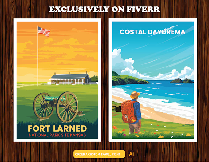 design vintage travel poster vector illustration