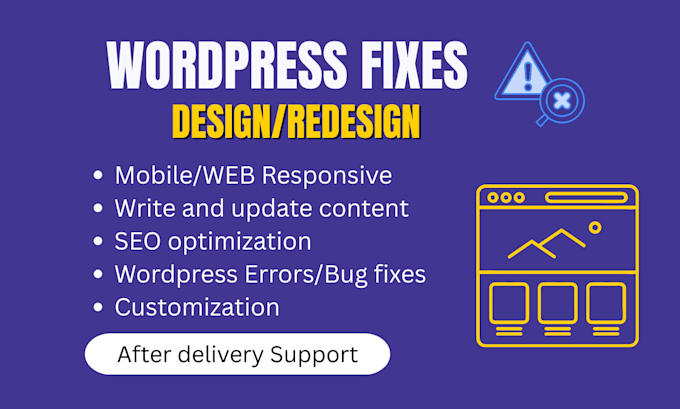 update wordpress website design and make it a responsive web