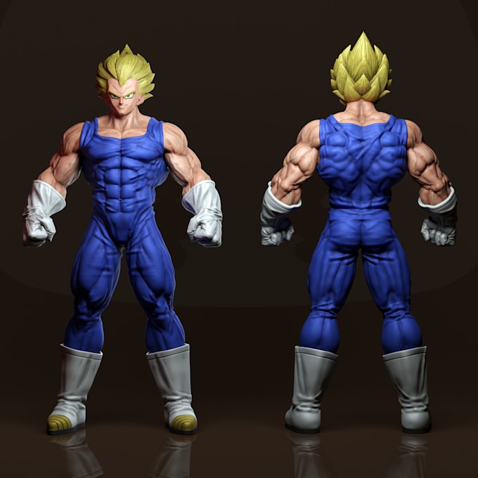 sculpt detailed anime style 3d printable character stl or obj included