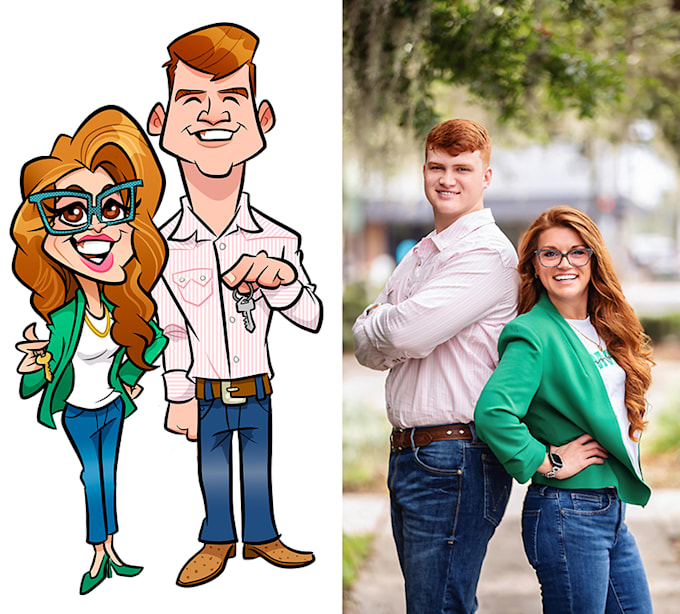 create a glamour cartoon of you