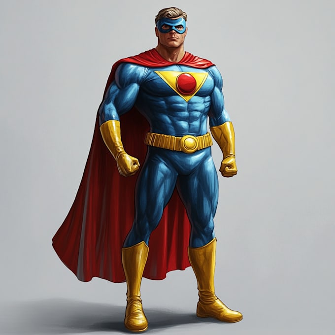 make a superhero cartoon character for you