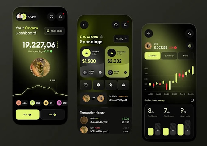 build crypto wallet app fintech cash app, money transfer app