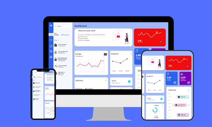 design responsive app UI for mobile, tablet, and desktop using adobexd and figma