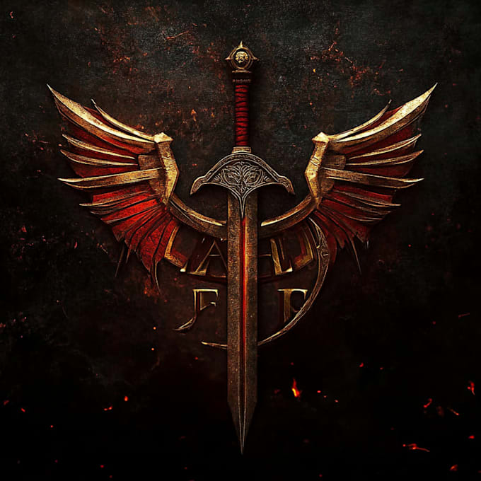 design medieval fantasy game, rpg, mmo game logo