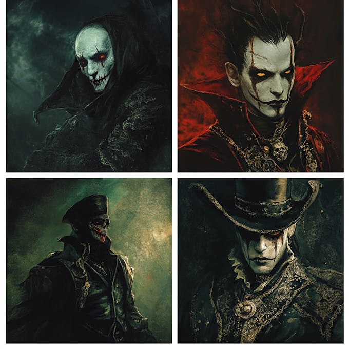 make fantasy horror character illustration