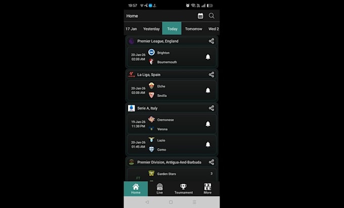 make your live score sports apps