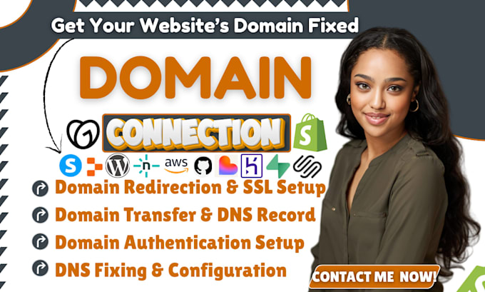 connect domain from godaddy to shopify, squarespace, wix, or fix email dns