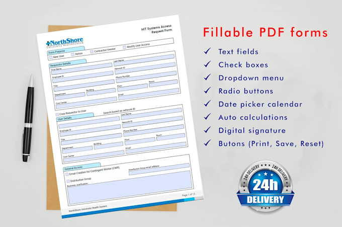 create fillable pdf form or convert files to pdf