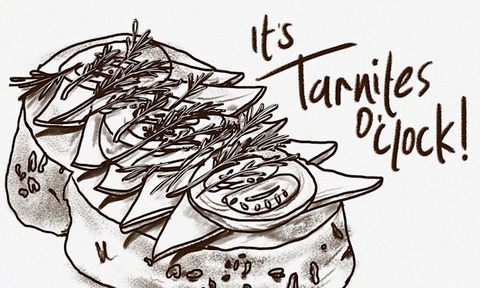 custom hand drawn food illustrations