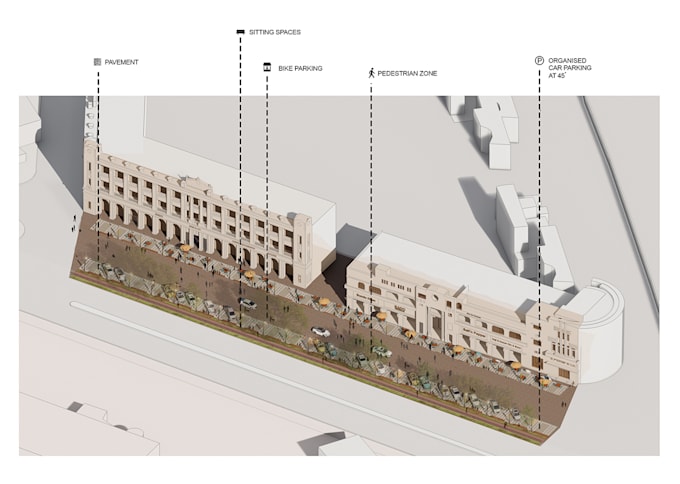 3d model, diagraming, and presentation boards