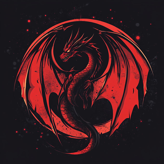 make an amazing blue dragon head mascot logo design