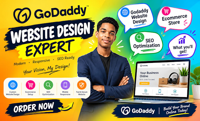 develop godaddy website design godaddy website redesign and design godaddy web