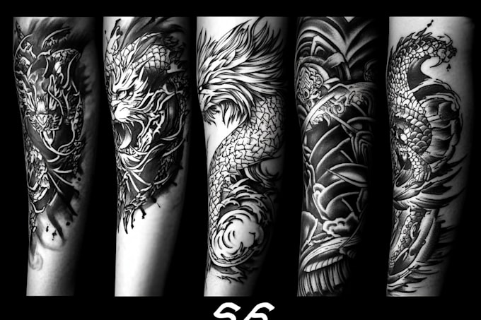 professionally design your sleeve tattoo , chest tattoo