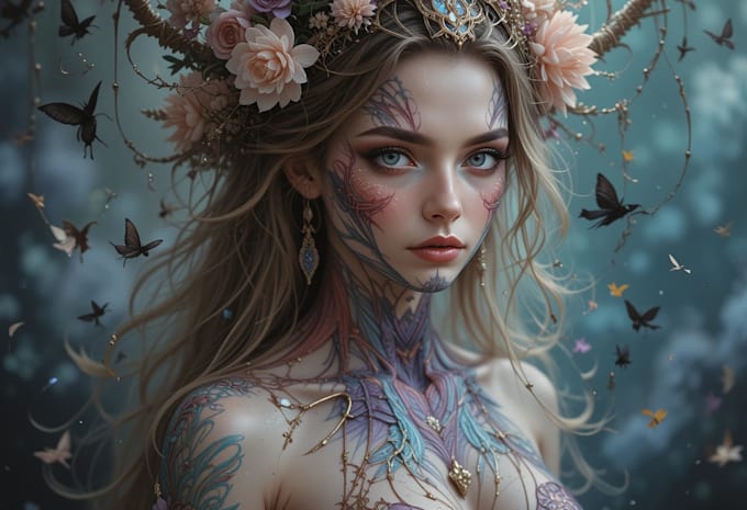 paint semi realistic fantasy art