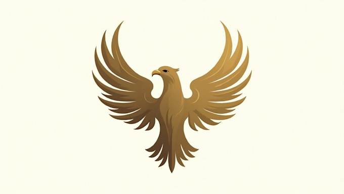 design an awesome elegant eagle wings minimalist logo with express delivery