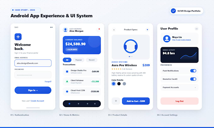design a modern and user friendly android app UI UX in figma