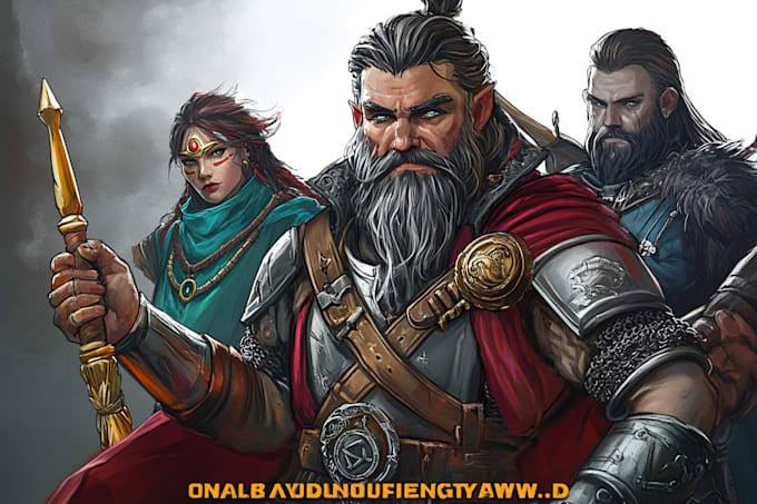 draw dnd character art or fantasy portrait character design illustration