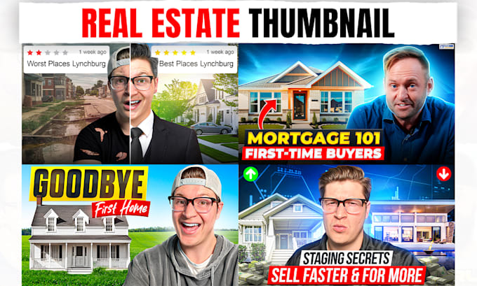 Design youtube thumbnail, real estate thumbnail by Electrogfx | Fiverr