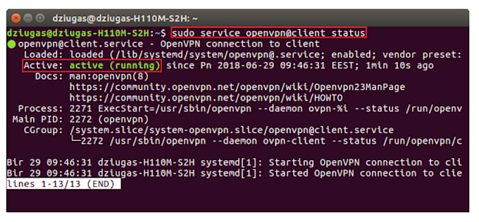 configure openvpn server for linux