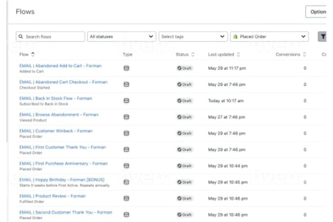 setup ecommerce email marketing flows in klaviyo
