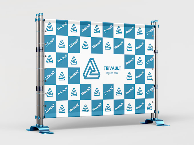 design a clean step and repeat backdrop, or event banner