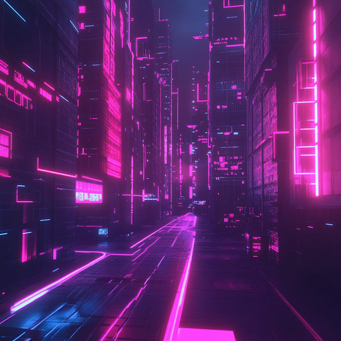 Create a cyberpunk futuristic city art illustration by Hamonoane | Fiverr